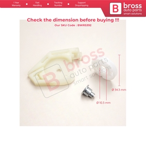 BWR5392 Juego de 2 clips y pasadores de polea de cable para reparación de elevalunas delantero izquierdo para Doblo MK1 MPV Van 119 223 2001-2010 51 - Product Image 5