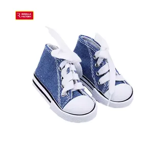 White and Mixed Color Canvas Sneaker Shoes for 18 Inch Doll 1/4 Doll American Doll