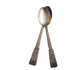 Cuillère à dîner de mariage en acier inoxydable poli miroir avec manche en or Cuillère à miroir en acier inoxydable argenté Cuillère de table - Product Image 5
