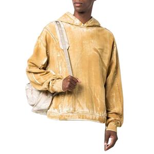 Sweat à capuche oversize pour homme 100% coton molletonné, streetwear d'automne, fermeture éclair intégrale, vierge et personnalisable, vente en gros OEM - Product Image 1