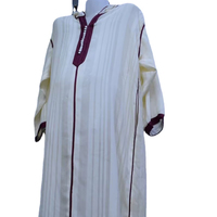 Djellaba marocaine d'hiver à capuche en lin, soie et polyester respirant, personnalisable ODM, pour homme, longueur cheville, manches trois-quarts, pour la prière