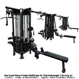 Nuevo Gimnasio Multifuncional Francés de 8 Estaciones para Entrenamiento de Fuerza de Cuerpo Completo en Casa y Estudios - Product Image 2