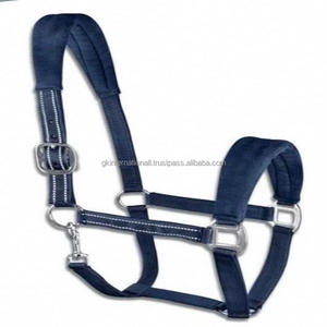 Colliers de cheval rembourrés collier de tête de cheval en nylon réglable personnalisé licou fort licou avec Double boucle réglable et bouton pression - Product Image 2