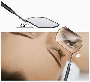 Espejo de Bolsillo Cuadrado de Acero Inoxidable Chapado en Oro para Revisar Extensiones de Pestañas, Multifuncional y Personalizado para Maquillaje - Product Image 2