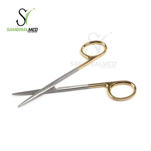 Nouveaux ciseaux Metzenbaum en acier inoxydable de qualité médicale TC Gold, 12 cm / 4.7 ", émoussés/émoussés, droits, disséquant les tissus délicats - Product Image 1