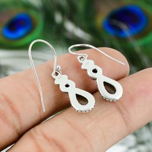 ต่างหูอัญมณีแลบราโดไรต์ดีไซเนอร์แฟชั่น925ต่างหูเงินสเตอร์ลิงสีทึบสำหรับผู้หญิงต่างหูห้อยเครื่องประดับเงิน - Product Image 4