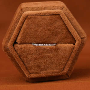 Bague de mariage en or massif 18KT avec diamant cultivé en laboratoire Style classique plaqué or rose Bagues d'anniversaire à la mode Cadeau - Product Image 4