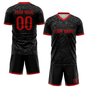 Conjunto de camiseta de manga corta y pantalones cortos deportivos fáciles de usar, uniforme de fútbol para entrenamiento y partidos para hombre - Product Image 1