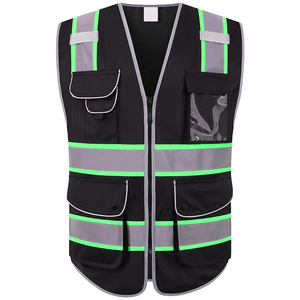 Chaleco de seguridad de algodón transpirable ligero Chaqueta reflectante multibolsillo para ropa de construcción al aire libre - Product Image 5