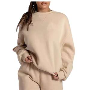 Survêtements pour femmes de couleur personnalisée en gros 100% coton vêtements de sport de haute qualité hiver solide ensembles lourds - Product Image 1