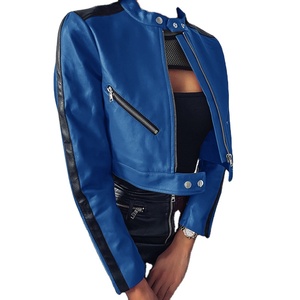 Nueva Chaqueta de Motocicleta de Piel de Vaca con Cremallera y Bordado para Mujer, Estilo Urbano, Ecológica, Impermeable, Negra y Roja - Product Image 3