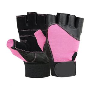 Guantes Deportivos de Media Palma Personalizables de Primera Calidad para Mujer, Guantes de Cuero para Levantamiento de Pesas, Gimnasio y Fitness - Product Image 1