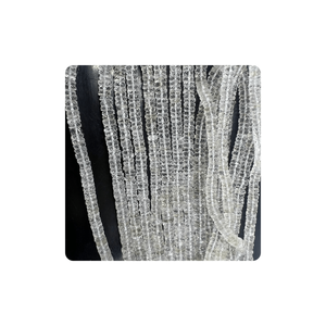 Alif International Crystal Quartz Faceted Heishi Tire Shape Beads 14 pulgadas Strand Natural Quartz Gemstone Premium Quality Third - Product Image 3