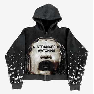 Sudadera con Capucha Extra Grande de Felpa Francesa Gruesa Personalizada, Sudadera con Capucha Esencial con Bordado y Estampado Puff para Hombre - Product Image 1