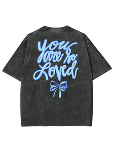 Camiseta Extra Grande de Fábrica Vietnamita, Camiseta Gráfica Vintage Lavada, Ropa Urbana Personalizada OEM ODM, Prenda Informal Transpirable y Ecológica - Product Image 3