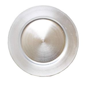 Assiette de service en fer écologique avec finition argentée, design élégant et luxueux pour la maison et les restaurants - Product Image 1