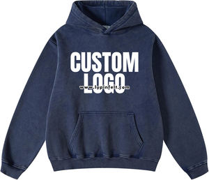Sudadera con capucha lavada vintage personalizada Sudadera de lana de algodón pesado personalizada para hombres y mujeres | Logotipo personalizado y marca - Product Image 1