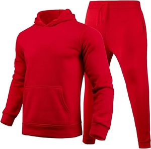 Conjunto Deportivo de 2 Piezas de Felpa Ecológica para Hombre, Talla Grande, Invierno, Sudadera con Capucha y Pantalones Deportivos, Color Personalizado, Chándal - Product Image 5