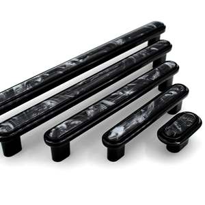 Lot de 10 boutons de porte de placard de cuisine noirs, boutons de porte de tiroir hexagonaux noirs mats avec forme et taille de couleur personnalisées, fabriqués en Inde - Product Image 5