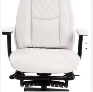 Silla de Oficina Nueva con Masaje de Tejido, Elegante y Atemporal, Silla de Oficina Blanca Reclinable para Mayor Comodidad - Product Image 5