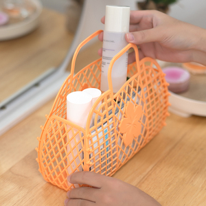 Cesta de Mano Plegable de Plástico Suave y Moderna para la Playa, Cesta de Almacenamiento, Cesta de Compras para Viajes <span class=keywords><strong>al</strong></span> Aire Libre, Picnics y Playa - Product Image 6