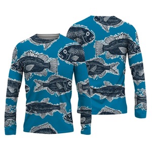 Sudadera con capucha de protección solar UPF50 + para hombre, camiseta de manga larga para exteriores, logotipo personalizado, camisetas de pesca de mejor rendimiento, camiseta de fútbol de LICRA - Product Image 1