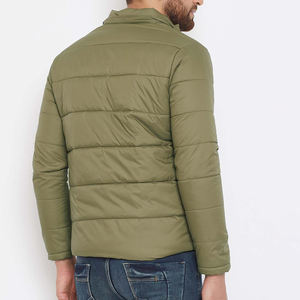 Chaquetas de invierno de nailon de alta calidad para hombre, diseña tu propia chaqueta acolchada de color sólido con capucha para hombre con tu diseño - Product Image 5