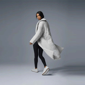 Chaqueta acolchada de invierno sostenible para mujer, capucha empacable, abrigo bordado estampado grueso transpirable, suministro al por mayor de punto - Product Image 4