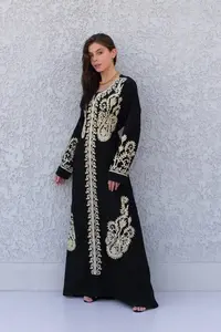 2023 Boho Summer Maxi <b>Dress</b> <b>for</b> Women Attractive Embroidered <b>Long</b> Sleeve <b>Party</b> Wear Woven Floor-Length with Colorful Weave - Product Image 3