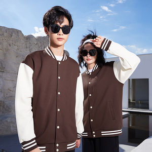 Chaquetas de Primavera para Hombre, de Cuero Teñido en Color Sólido, con Logotipo Personalizado Bordado, Venta al Por Mayor - Product Image 2