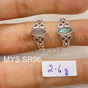 Anillo Marquesa de Plata de Ley 925 fina al por mayor, piedra preciosa labradorita natural facetada Original, joyería de boda para mujer - Product Image 3