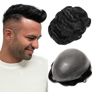 Yinshun - Prótesis Capilar <span class=keywords><strong>de</strong></span> Piel Delgada con Nudos Individuales para <span class=keywords><strong>Hombre</strong></span>, Color Marrón <span class=keywords><strong>Rubio</strong></span> Grisáceo, Sistema <span class=keywords><strong>de</strong></span> Reemplazo <span class=keywords><strong>de</strong></span> Cabello Humano, Base Completa <span class=keywords><strong>de</strong></span> PU - Product Image 6