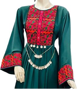 ชุดเดรส/เสื้อผ้าทำมือแบบอัฟกัน โคจิ ปักเต็มตัวด้วยงานฝีมือ ชุดเดรสงานเลี้ยงแบบดั้งเดิมของชาวอัฟกัน ชุดเดรสวัฒนธรรมชาวปัชตุนของอัฟกัน - Product Image 4