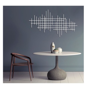 Modern <b>Black</b> Metal Wall Art with <b>Black</b> Finished Perfect for Bed or Living Room Wall Decor - Product Image 3