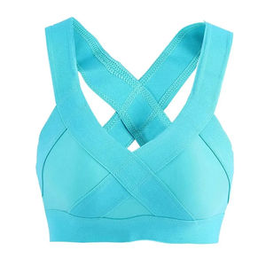 Soutien-gorge de sport pour femme, dernier design, impression personnalisée, en spandex et polyester, en vente à bas prix. - Product Image 3