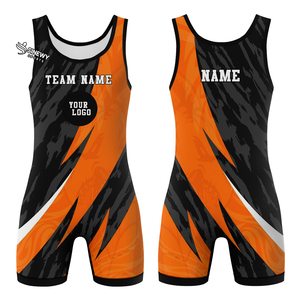 Dernière offre Sublimation Wrestling Singlet Design personnalisé deal pack sweat à capuche combat court rashguard & sac à dos de lutte - Product Image 4