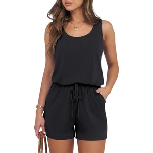 Mono Midi de cintura alta negro de verano de una pieza para mujer, entrenamiento de Yoga, Envío listo, transpirable, respetuoso con el medio ambiente, Control de barriga BD - Product Image 4