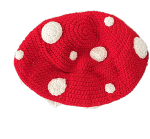 Version coréenne du chapeau en laine Hommes et femmes Ins Show Face <span class=keywords><strong>Petit</strong></span> chapeau tricoté tendance Automne et hiver <span class=keywords><strong>Petit</strong></span> chapeau <span class=keywords><strong>champignon</strong></span> - Product Image 1