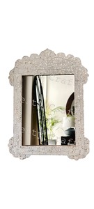 Miroir mural décoratif en nacre fait main chic et luxueux moderne pour la décoration intérieure, le salon, le mariage et l'anniversaire. - Product Image 3