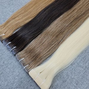 Baby Tape in Hair Extensions Medium Color 100% Human Hair Extensions Natural Straight Export Standard - Product Image 2