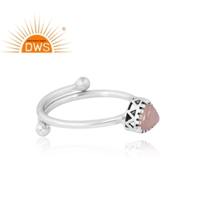 Latest Selling 925 Sterling Silver Natural Peach <b>Moon</b> Stone Gemstone <b>Ring</b> Custom Jewelry For Women Gift For Her - Product Image 4