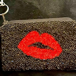 Bolsa de cuentas de vaquero de alta calidad, Mini monedero blanco, rojo y azul, cierre de cremallera, accesorio de moda occidental hecho a mano, lona - Product Image 6