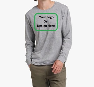 <b>Tshirts</b> for Men Cotton Blend <b>Long</b> Sleeve Tees Moisture Wicking Odor Protection Wholesale New Design Cotton Tee - Product Image 1