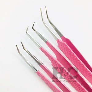 Pinzas Profesionales de Acero Inoxidable con Punta Serrada, Duraderas y de Precisión para Extensión de Pestañas, Logotipo Mink, Marca Privada - Product Image 5