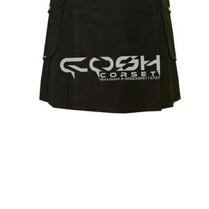COSH KILTS Haute Qualité Meilleure Vente Noir Coton Kilts Bondage Et Fétiche Kilts Fournisseur Et Fabricant Du Pakistan - Product Image 4