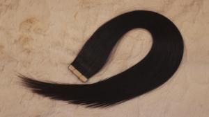 100% cinta de cabello humano indio crudo Natural en cabello Remy virgen largo sin procesar mejor venta cinta de paquetes de cabello de buena calidad en cierre - Product Image 2