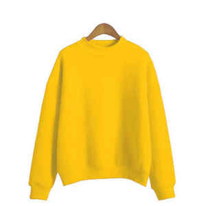 Sudadera de lana orgánica para mujer Sudaderas personalizadas Jersey de mujer de algodón puro de gran tamaño Cuello redondo natural - Product Image 4