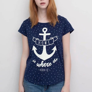 T-shirt femme 100% coton dames personnalisé imprimé 100% coton doux t-shirt oem fabriqué en inde - Product Image 3