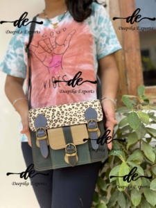 Tas Kulit Daur Ulang Warna-warni Bulu Hewan Tas Selempang Bergaya Tas Kualitas Tinggi Tas Multi Guna - Product Image 2