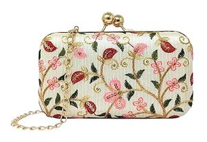 Bolso de mano bordado hecho a mano para mujer, elegante monedero de fiesta, con bordado Floral bolso de mano, bolso de diseñador hecho a mano - Product Image 5